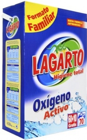 détergent LESSIVE EN POUDRE LAGARTO 60+10 doses détergent LESSIVE EN POUDRE LAGARTO 60+10 doses